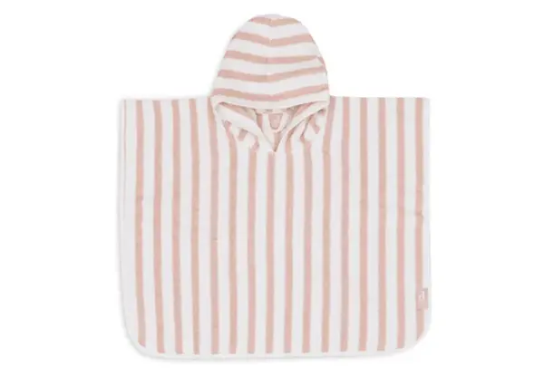 Jollein Badponcho Stripe Terry Wild Rose Jollein Badponcho Stripe Terry Wild Rose