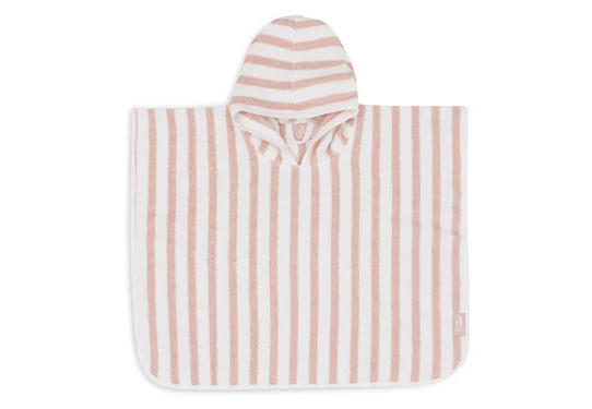 Badponcho Stripe Terry Wild Rose afbeelding