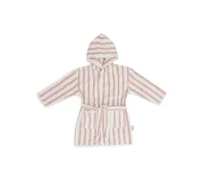 Jollein Badjas Stripe Terry Wild Rose Jollein Badjas Stripe Terry Wild Rose