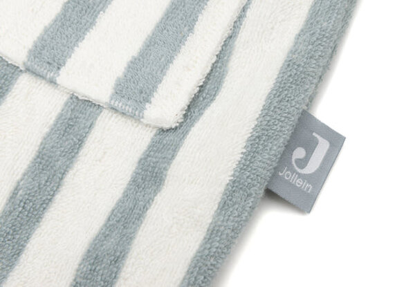 Jollein Badjas Stripe Terry Sea Green Jollein Badjas Stripe Terry Sea Green