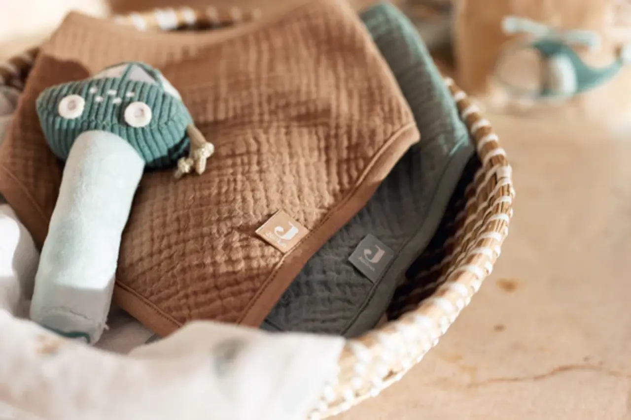 Jollein Slab Bandana Hydrofiel Sea Green/Biscuit 2-pack Jollein Slab Bandana Hydrofiel Sea Green/Biscuit 2-pack