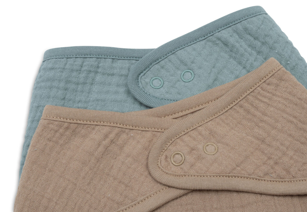 Jollein Slab Bandana Hydrofiel Sea Green/Biscuit 2-pack Jollein Slab Bandana Hydrofiel Sea Green/Biscuit 2-pack