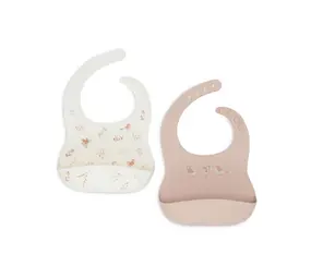 Jollein Slab Siliconen Lovely Birds 2-pack Jollein Slab Siliconen Lovely Birds 2-pack