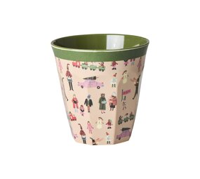 Rice Melamine Beker Holiday Print Medium Rice Melamine Beker Holiday Print Medium