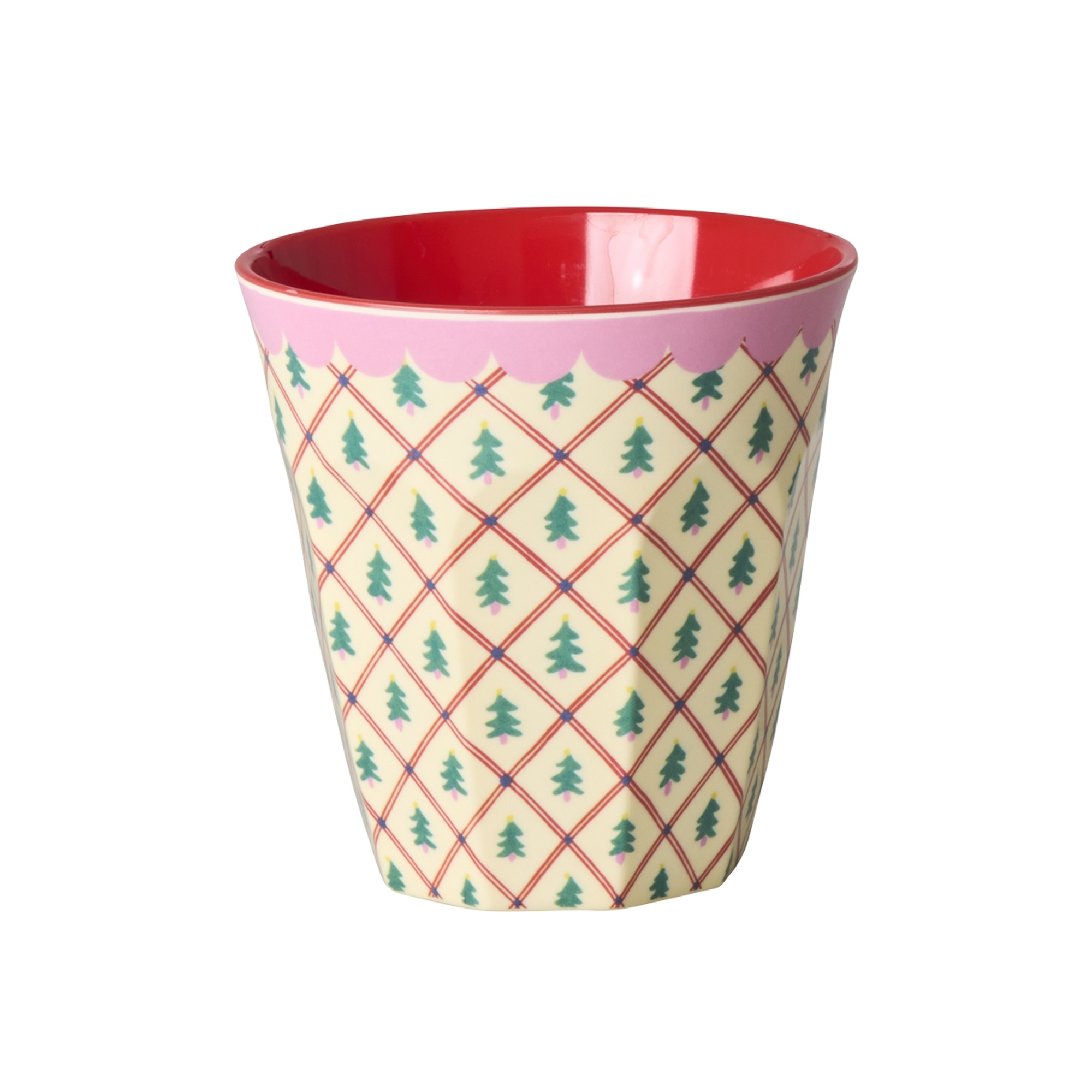 Melamine Beker Diamond Christmas Tree Print Medium afbeelding