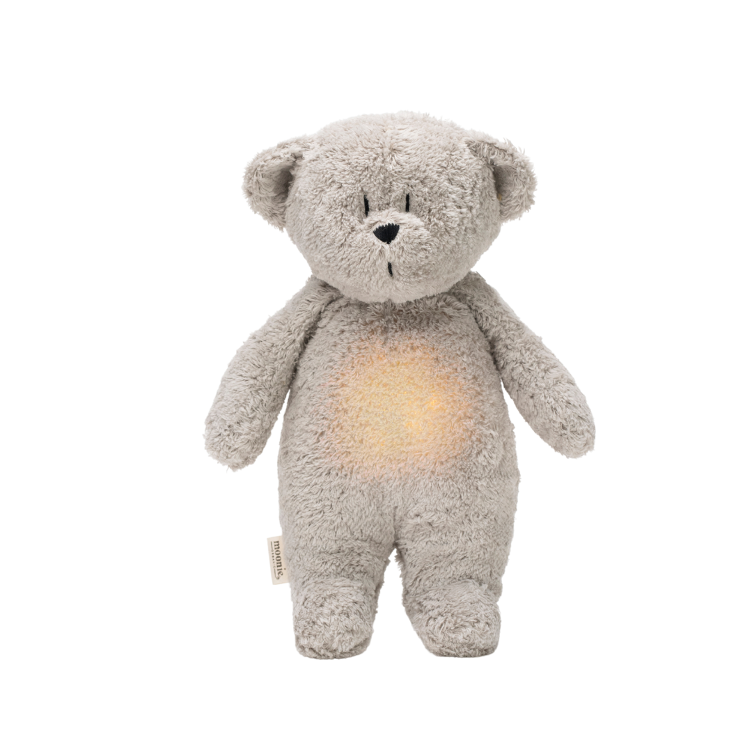 Knuffelbeer met Geluid en Nachtlamp Gray Natur 2.0 afbeelding