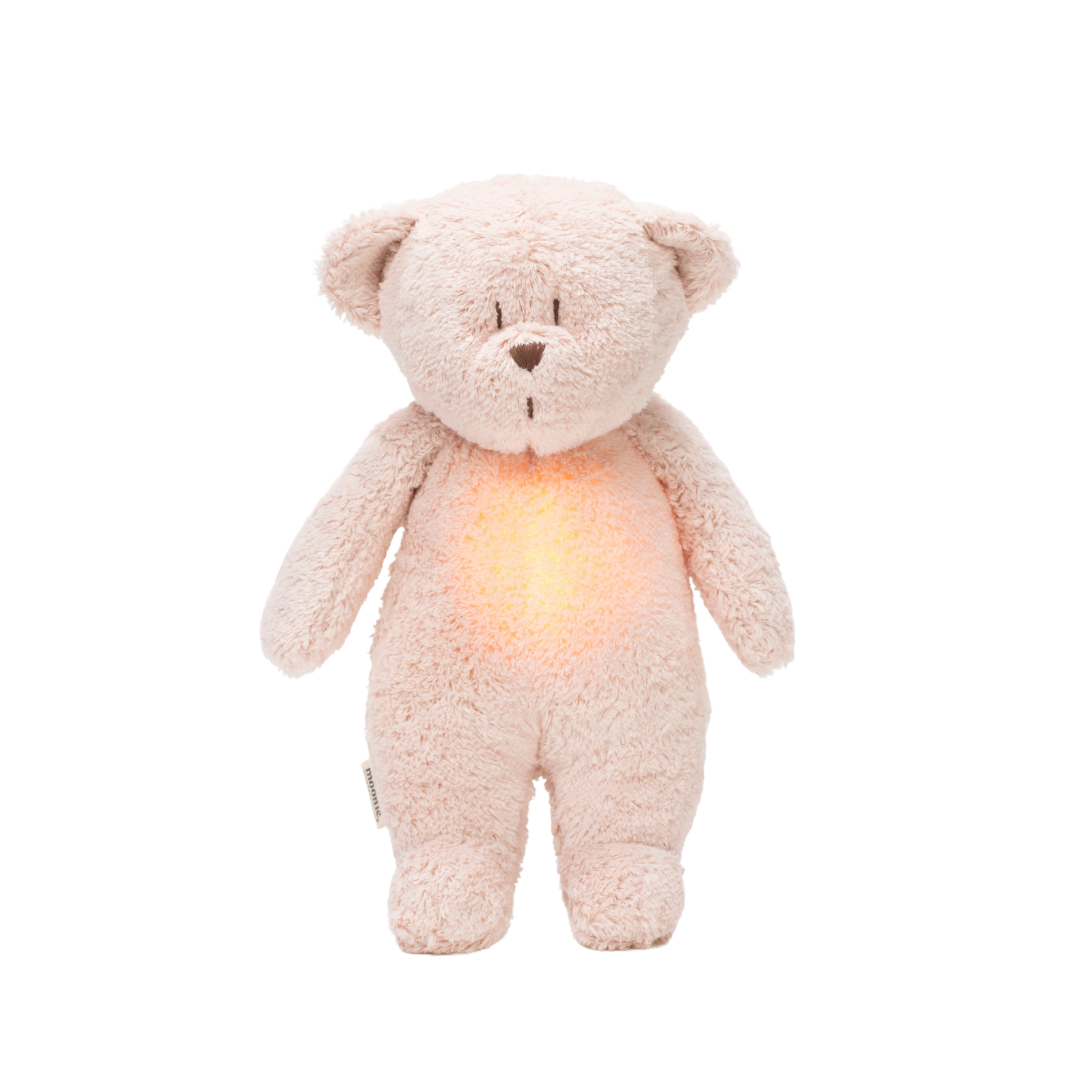 Knuffelbeer met Geluid en Nachtlamp Rose Natur 2.0 afbeelding