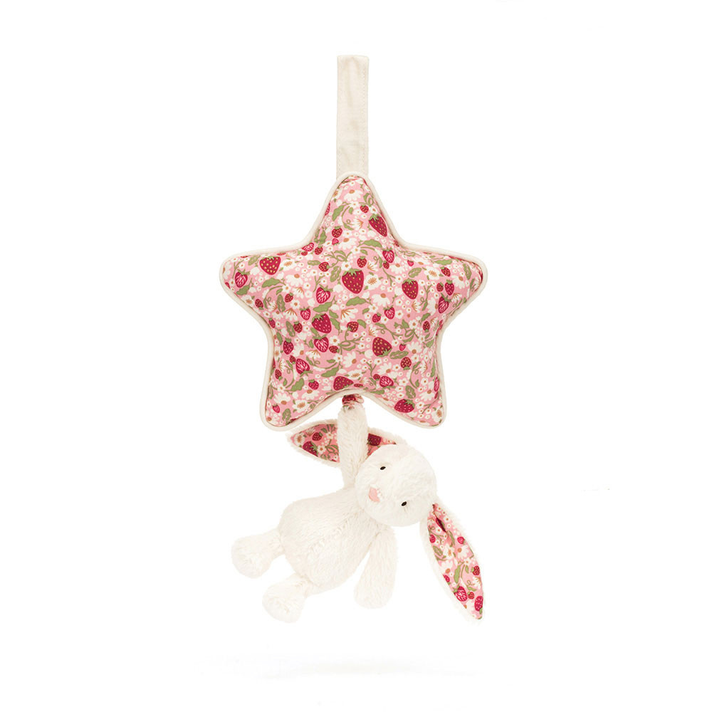 Blossom Cream Bunny 'Berry' Musical Pull afbeelding