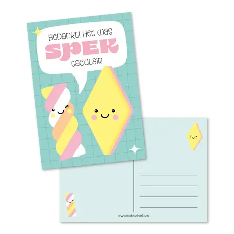 Studio Schatkist Kaart Bedankt! Het Was Spektaculair Studio Schatkist Kaart Bedankt! Het Was Spektaculair