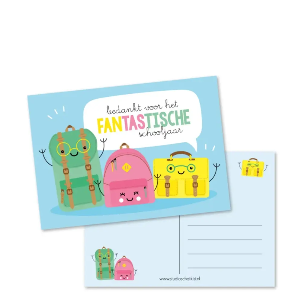 Studio Schatkist Kaart Bedankt Voor Het Fantastische Schooljaar Studio Schatkist Kaart Bedankt Voor Het Fantastische Schooljaar