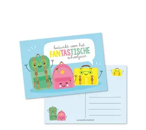 Studio Schatkist Kaart Bedankt Voor Het Fantastische Schooljaar