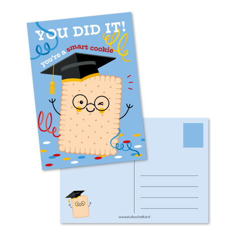 Studio Schatkist Kaart You Did It! You're A Smart Cookie