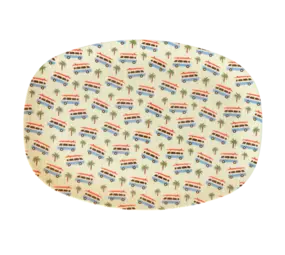 Rice Melamine Bord Blue Cars Rice Melamine Bord Blue Cars