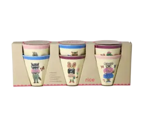 Rice Melamine Beker Nathalie Lété Print - Pink 6-pack Rice Melamine Beker Nathalie Lété Print - Pink 6-pack