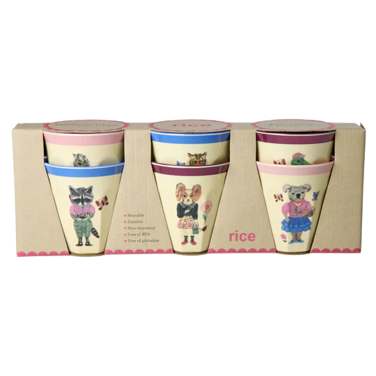 Melamine Beker Nathalie Lété Print - Pink 6-pack afbeelding