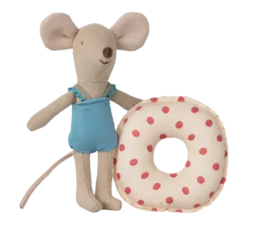 Maileg Beach Mouse with Float Red Dot Maileg Beach Mouse with Float Red Dot