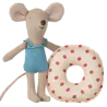 Maileg Beach Mouse with Float Red Dot
