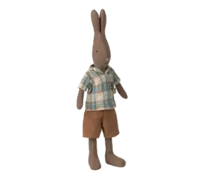 Maileg Rabbit Shirt and Shorts Brown Size 2