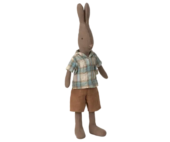 Maileg Rabbit Shirt and Shorts Brown Size 2
