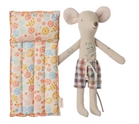 Maileg Dad Beach Mouse Luchtbed Flower Maileg Dad Beach Mouse Luchtbed Flower