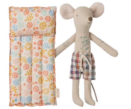 Maileg Dad Beach Mouse Luchtbed Flower Maileg Dad Beach Mouse Luchtbed Flower