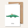 Juulz Illustrations Wenskaart Feest Krokodil