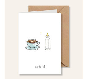 Juulz Illustrations Wenskaart #momlife Juulz Illustrations Wenskaart #momlife