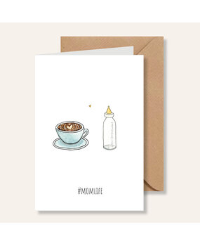 Juulz Illustrations Wenskaart #momlife Juulz Illustrations Wenskaart #momlife