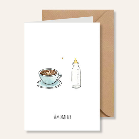 Juulz Illustrations Wenskaart #momlife Juulz Illustrations Wenskaart #momlife