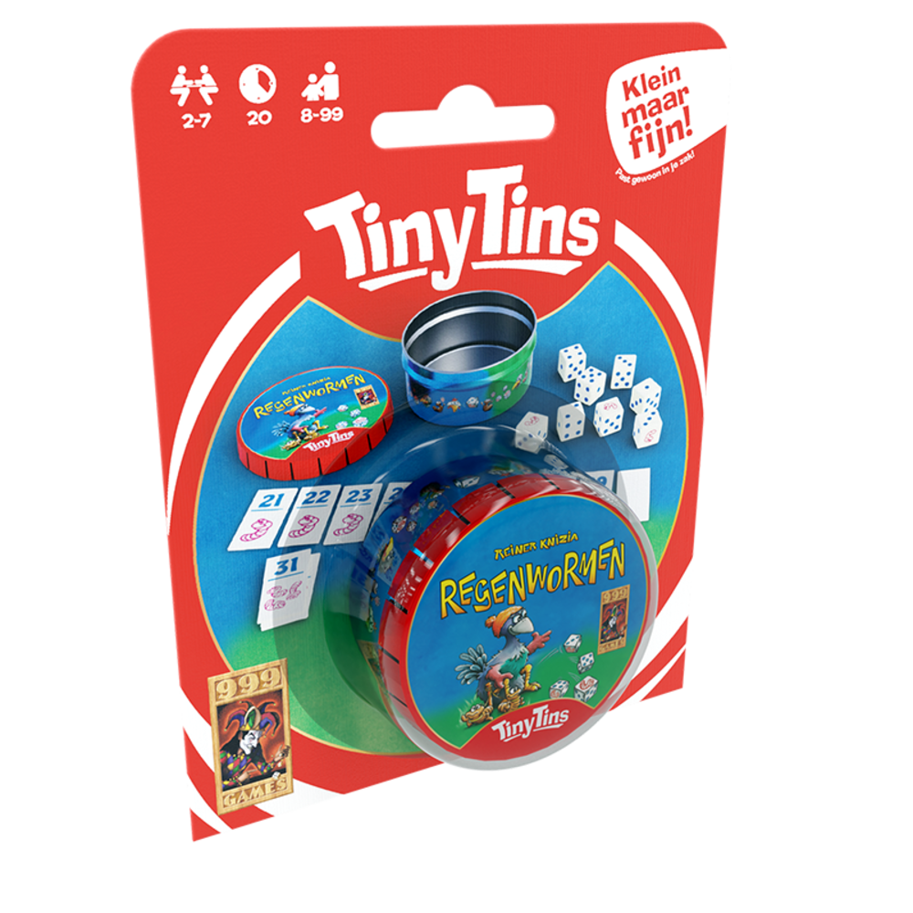 999 Games Regenwormen Tiny Tins
