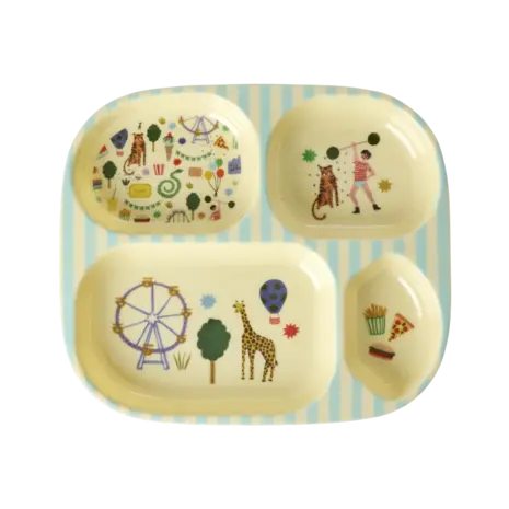 Rice Melamine Vakjesbord - Fun Fair Mint Rice Melamine Vakjesbord - Fun Fair Mint