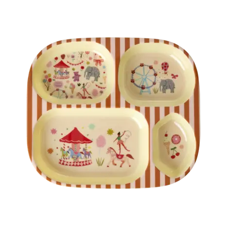 Rice Melamine Vakjesbord - Fun Fair Roze