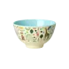 Rice Melamine Bowl Fun Fair Print Mint Small Rice Melamine Bowl Fun Fair Print Mint Small