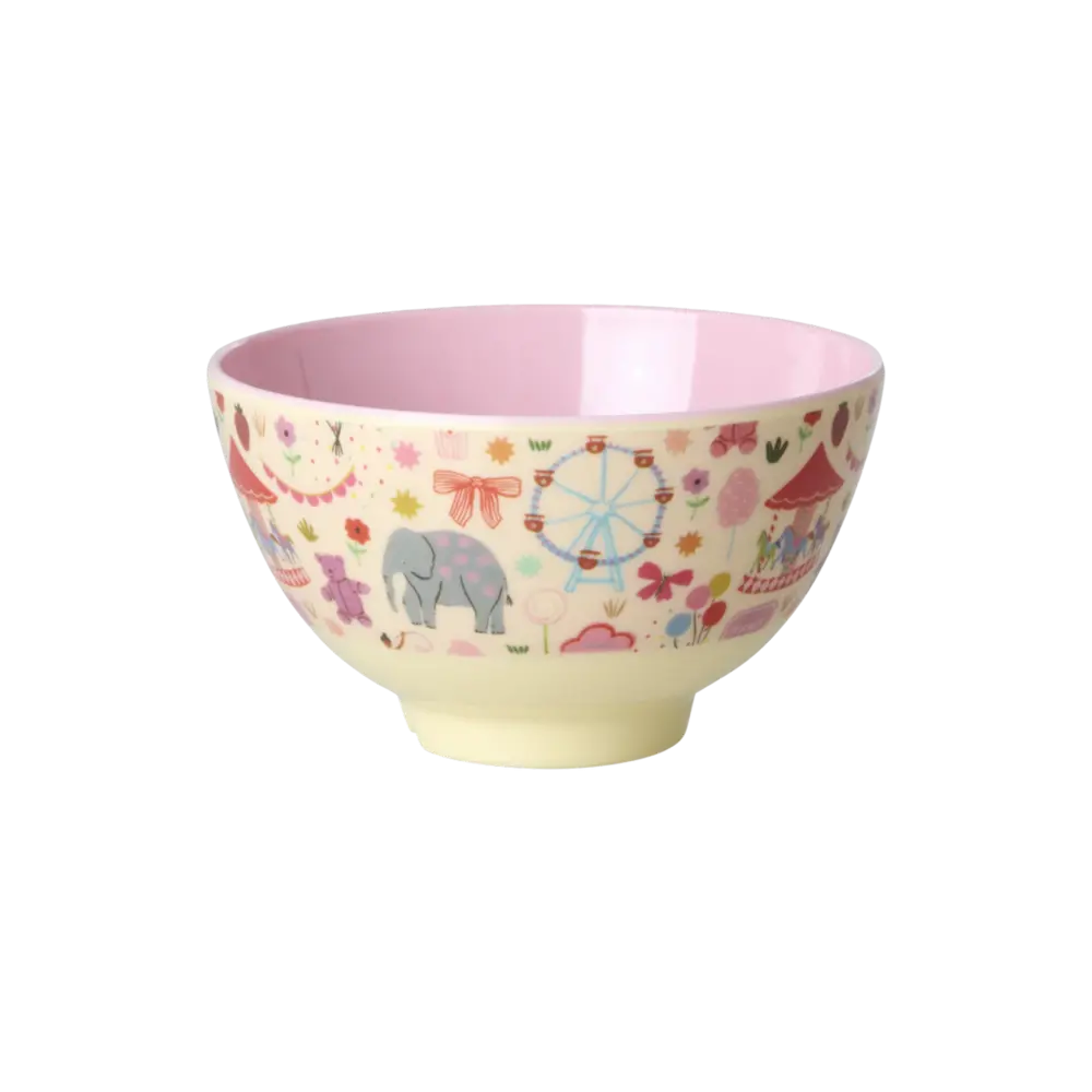 Rice Melamine Kom - Small - Fun Fair Roze