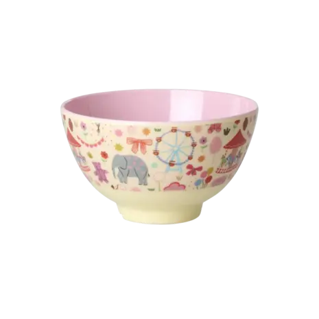 Rice Melamine Kom - Small - Fun Fair Roze