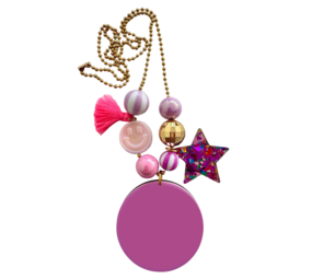 ByMelo Verjaardagsketting Paars Glitter