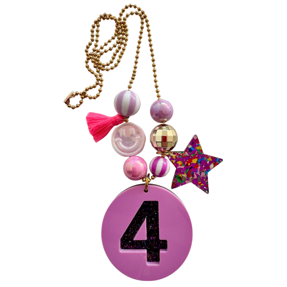 ByMelo Verjaardagsketting Paars Glitter ByMelo Verjaardagsketting Paars Glitter