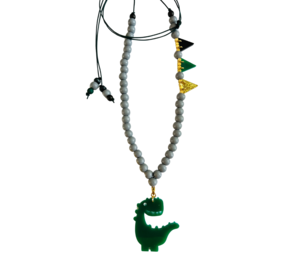 ByMelo Verjaardagsketting Geel Dino