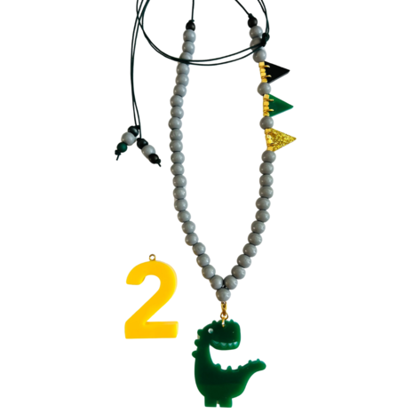 ByMelo Verjaardagsketting Geel Dino ByMelo Verjaardagsketting Geel Dino