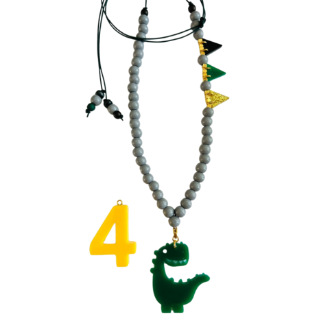 ByMelo Verjaardagsketting Geel Dino ByMelo Verjaardagsketting Geel Dino