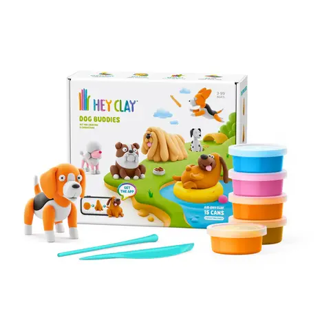 Hey Clay Interactieve Boetseerklei Dog Buddies (15 kleuren)