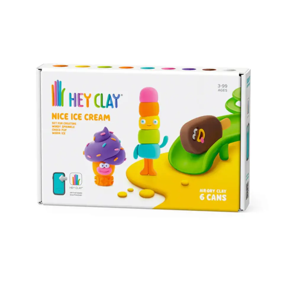 Hey Clay Interactieve Boetseerklei Nice Cream (6 kleuren)