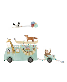 Getekend door Zusje Wenskaart Camper Pastel Getekend door Zusje Wenskaart Camper Pastel