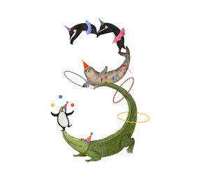 Getekend door Zusje Cijferkaart 3