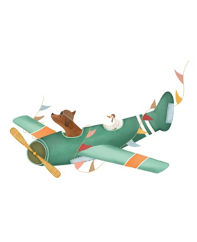 Getekend door Zusje Wenskaart Vliegtuig Getekend door Zusje Wenskaart Vliegtuig