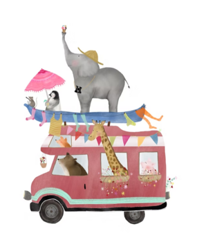 Getekend door Zusje Wenskaart Adventure Camper Getekend door Zusje Wenskaart Adventure Camper