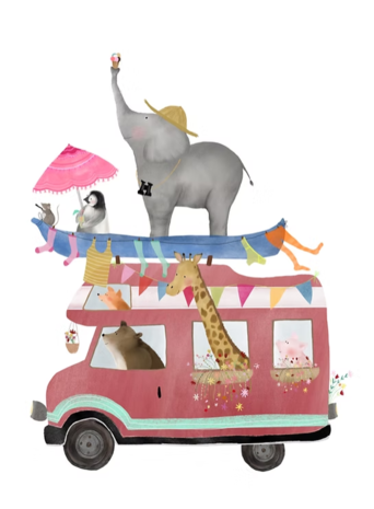 Getekend door Zusje Wenskaart Adventure Camper Getekend door Zusje Wenskaart Adventure Camper