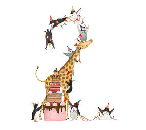 Getekend door Zusje Cijferkaart 2