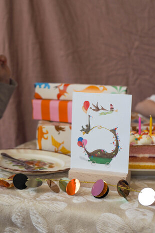 Getekend door Zusje Cijferkaart 5