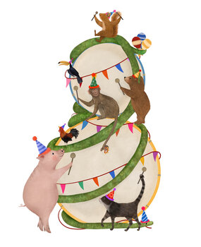 Getekend door Zusje Cijferkaart 8 Getekend door Zusje Cijferkaart 8